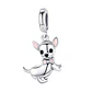 Charm Dije Plata 925 Perro Chihuahua - Miniatura 1