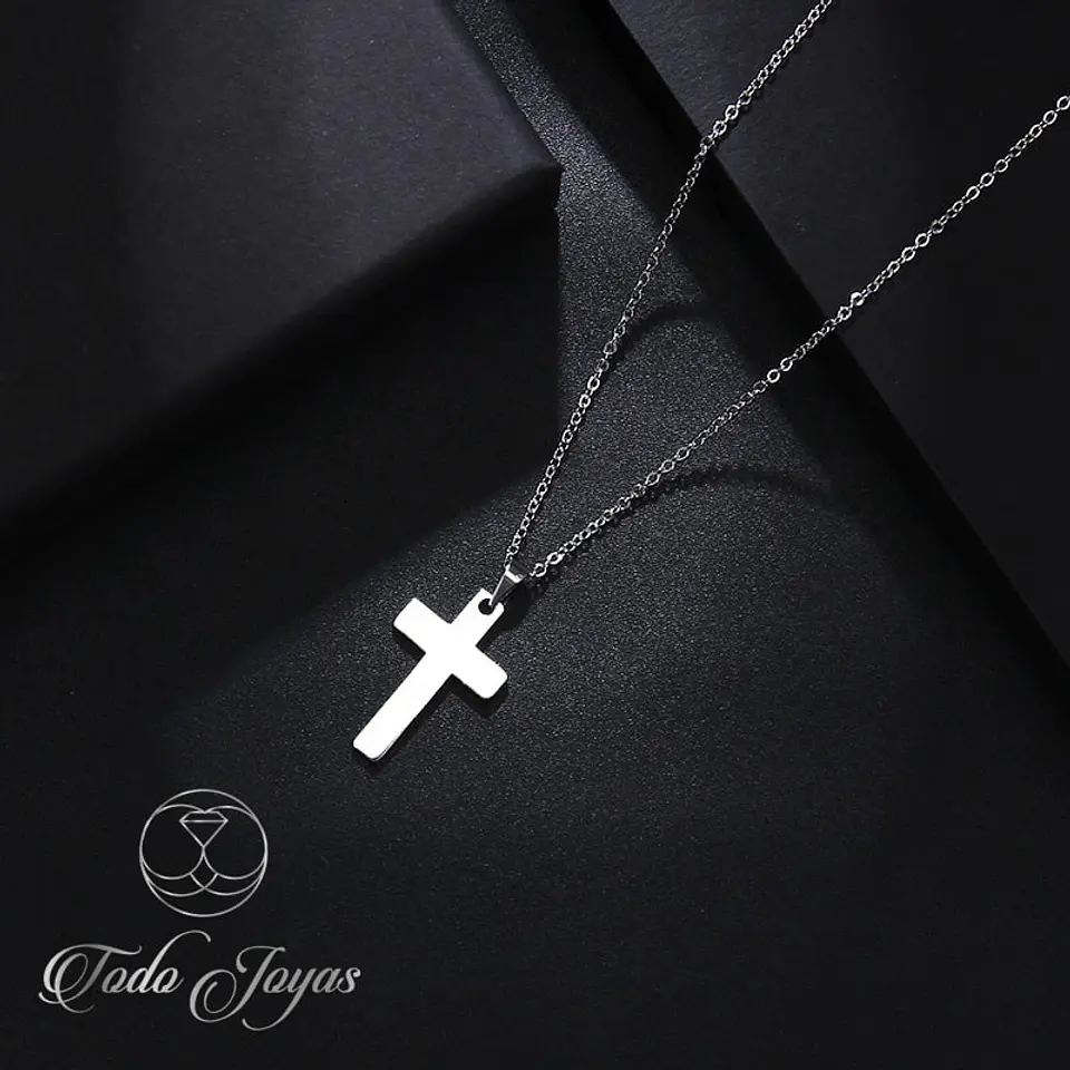 Colgante Collar Cruz Acero 3