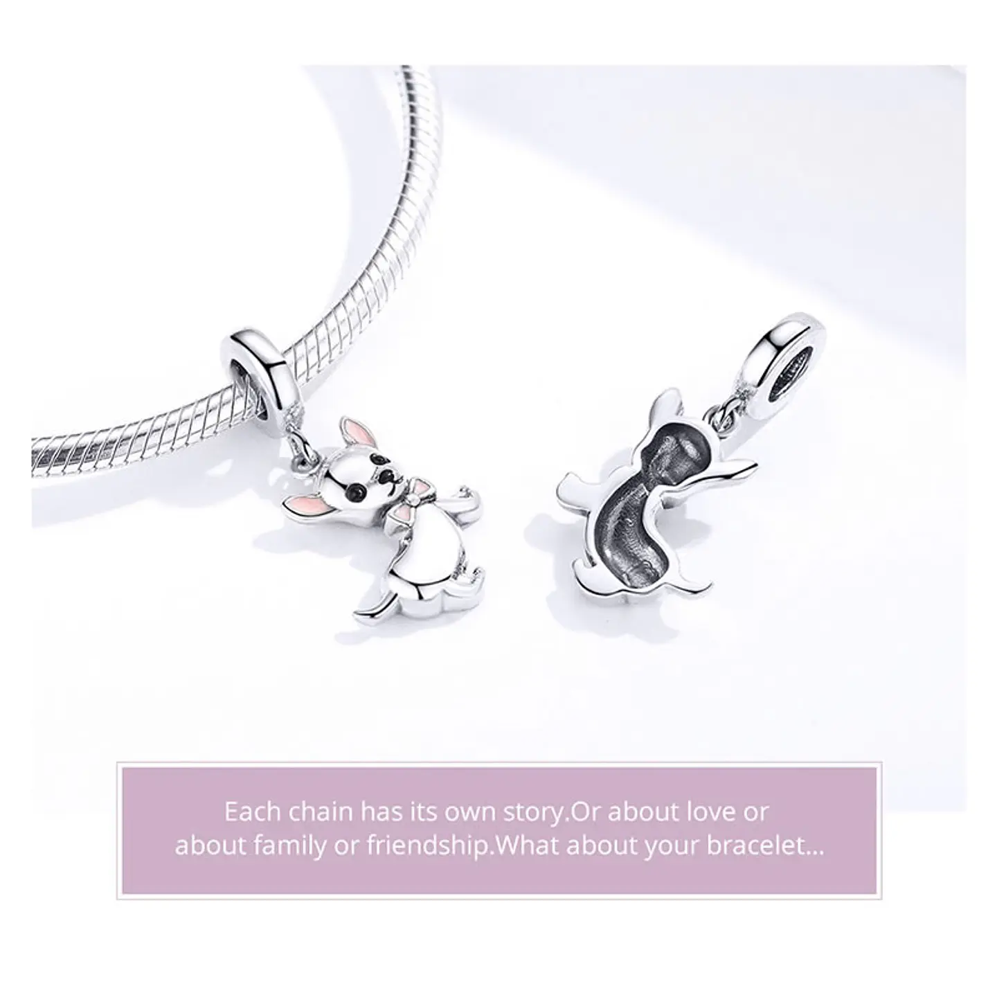 Charm Dije Plata 925 Perro Chihuahua 3