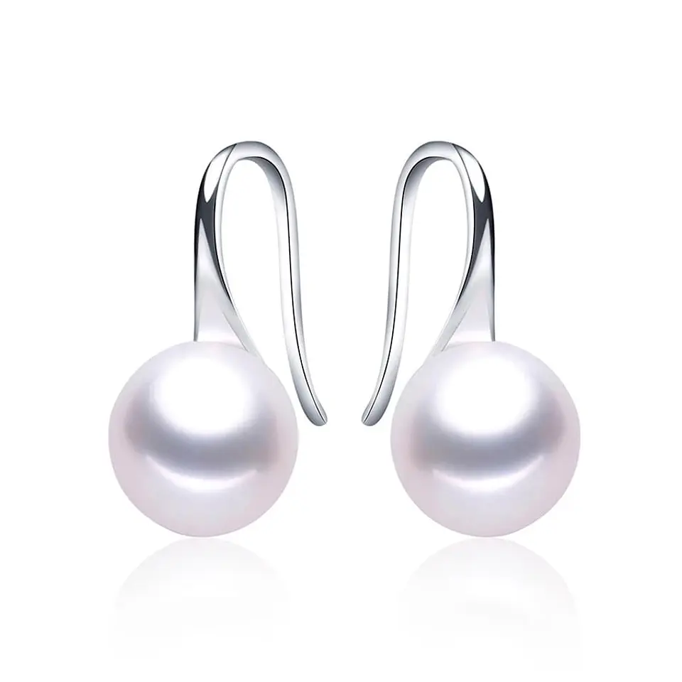 Aros Plata 925 Perla Blanca 1