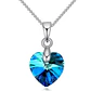 Collar Colgante Cristal Azul Plateado - Miniatura 1