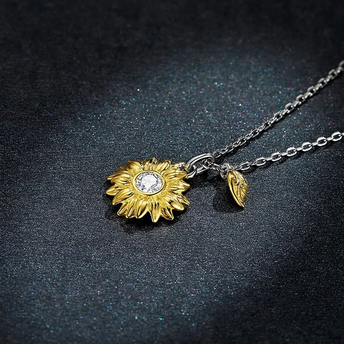 Collar Plata 925 Girasol Amarillo 4