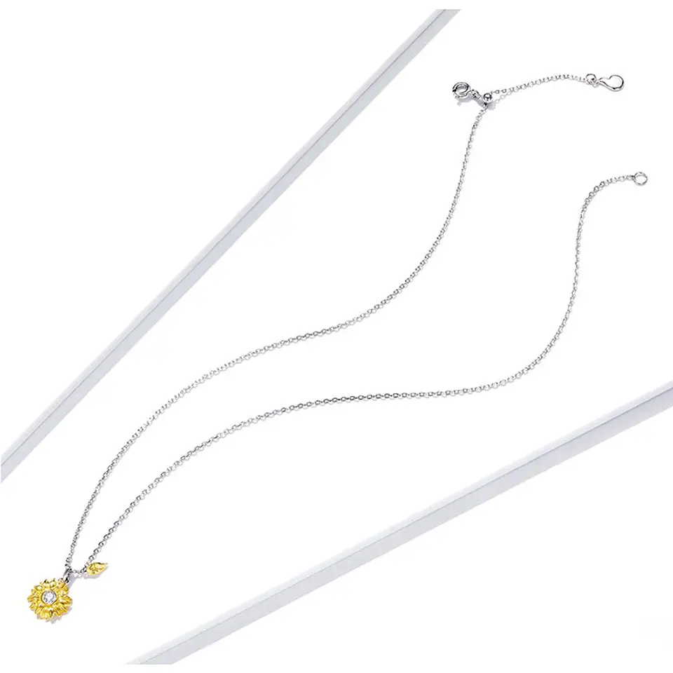 Collar Plata 925 Girasol Amarillo 5