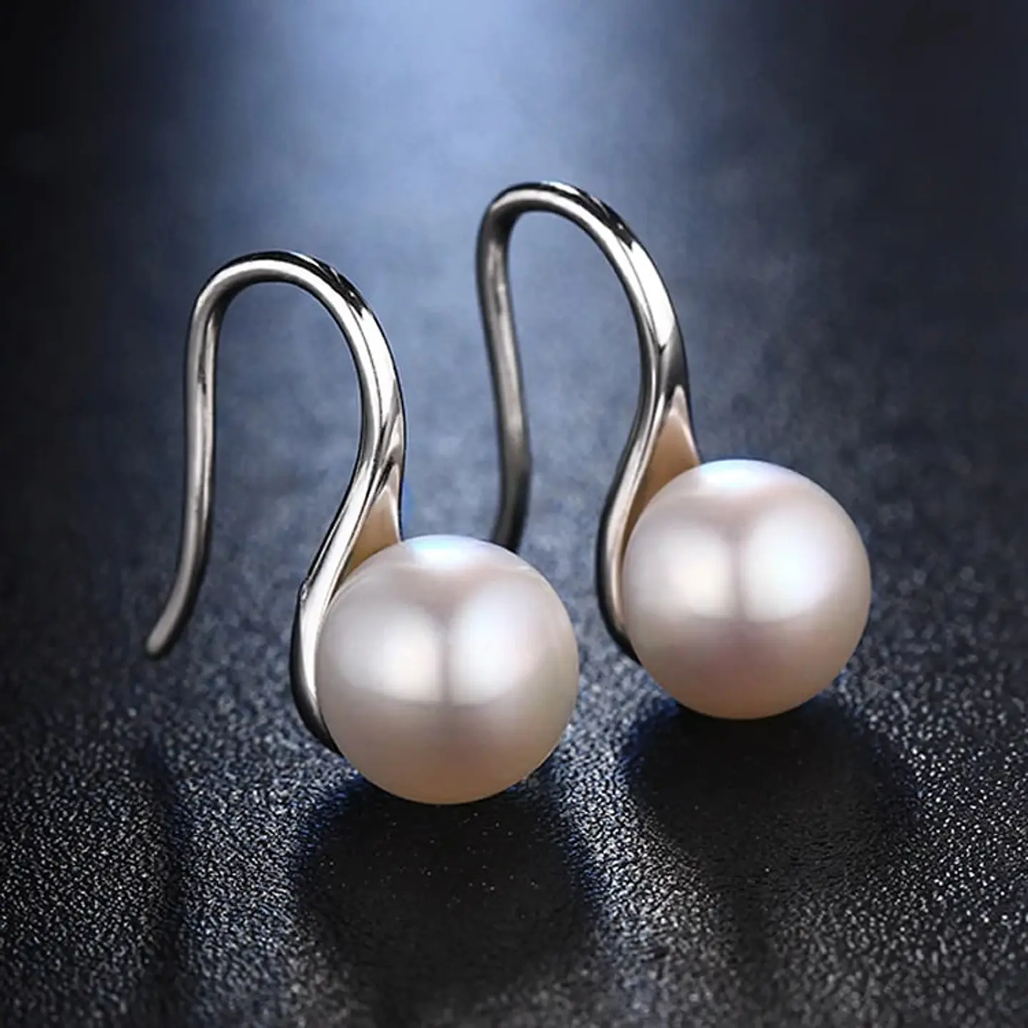 Aros Plata 925 Perla Rosado 4