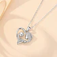 Collar Plata 925 Corazon Mama Hijo Plateado - Miniatura 3