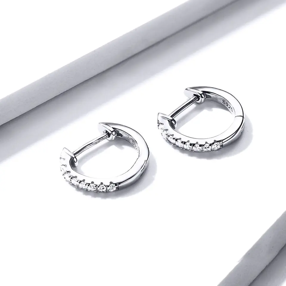 Aros Plata 925 Argollas Huggie 3