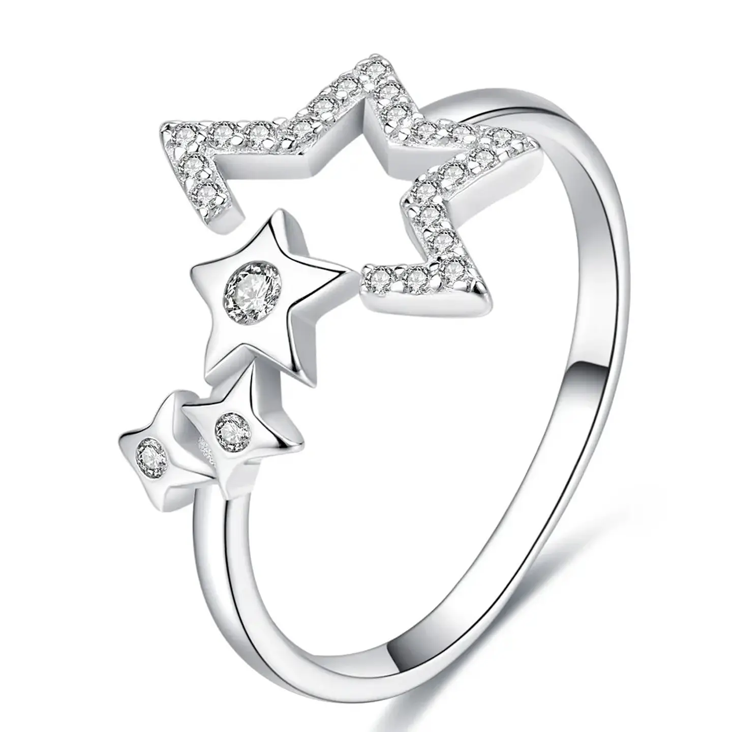 Anillo Plata 925 Estrellas 1