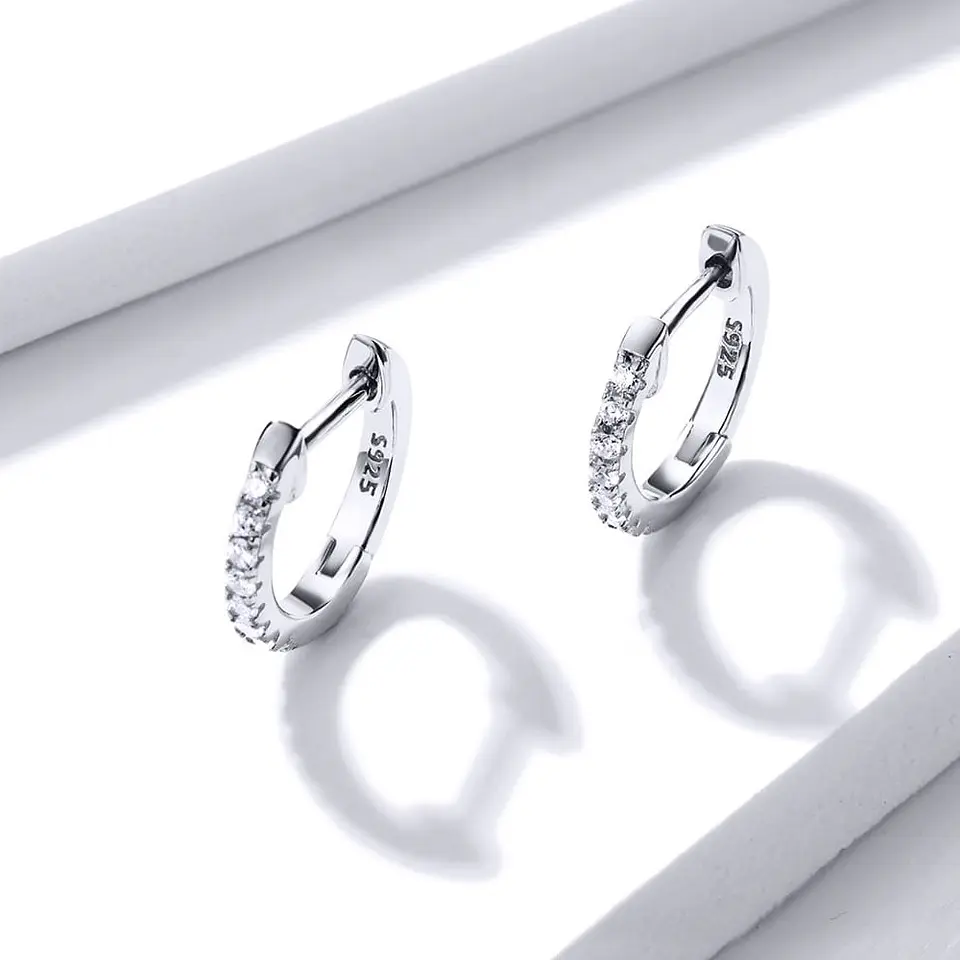 Aros Plata 925 Argollas Huggie 4