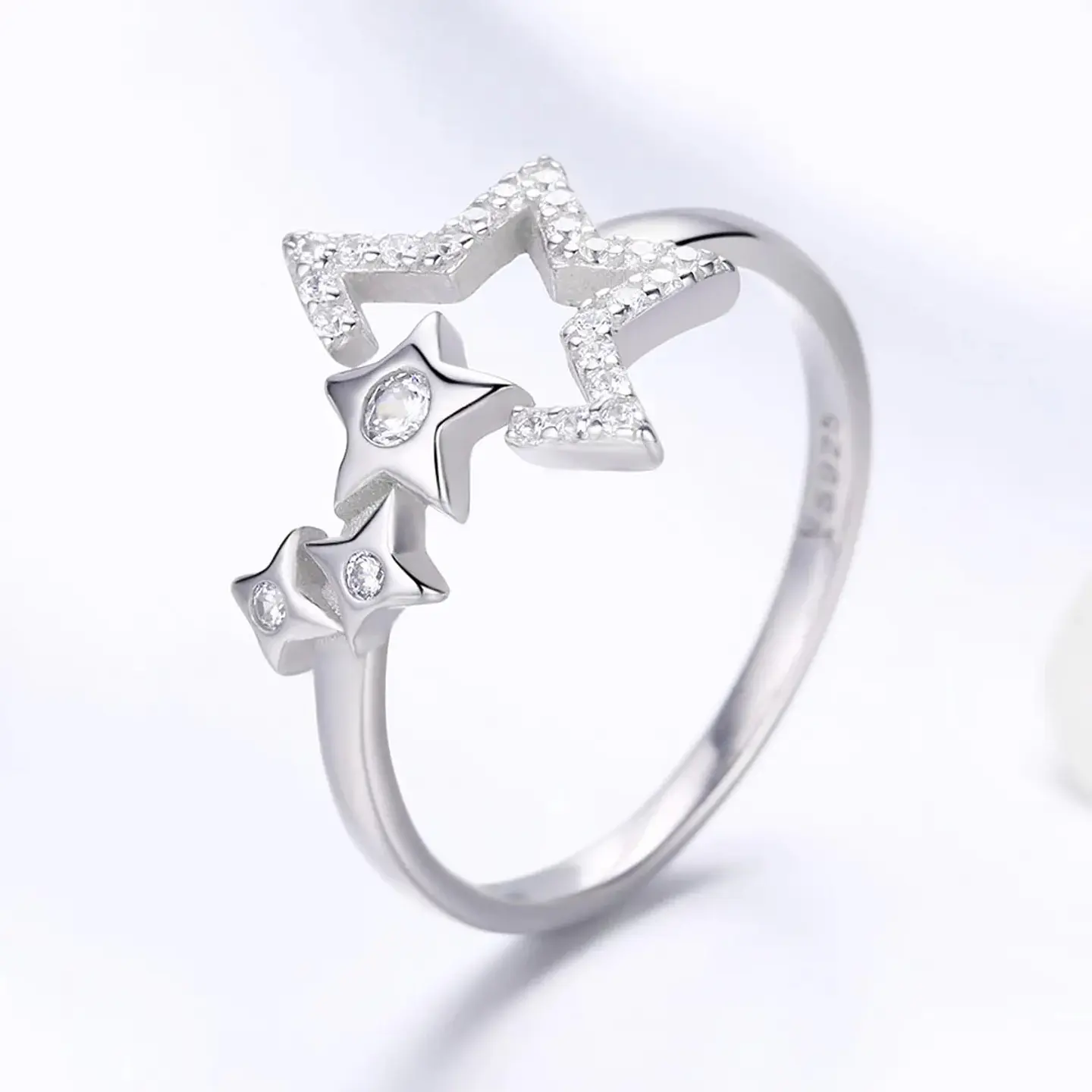 Anillo Plata 925 Estrellas 2