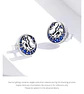 Aros Plata 925 Gato en Luna Azul - Miniatura 5