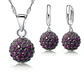Conjunto Esfera Cristal Morado Plateado - Miniatura 1