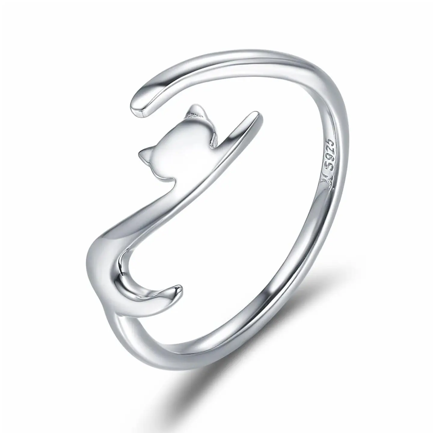 Anillo Plata 925 Forma de Gato 1