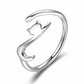 Anillo Plata 925 Forma de Gato - Miniatura 1