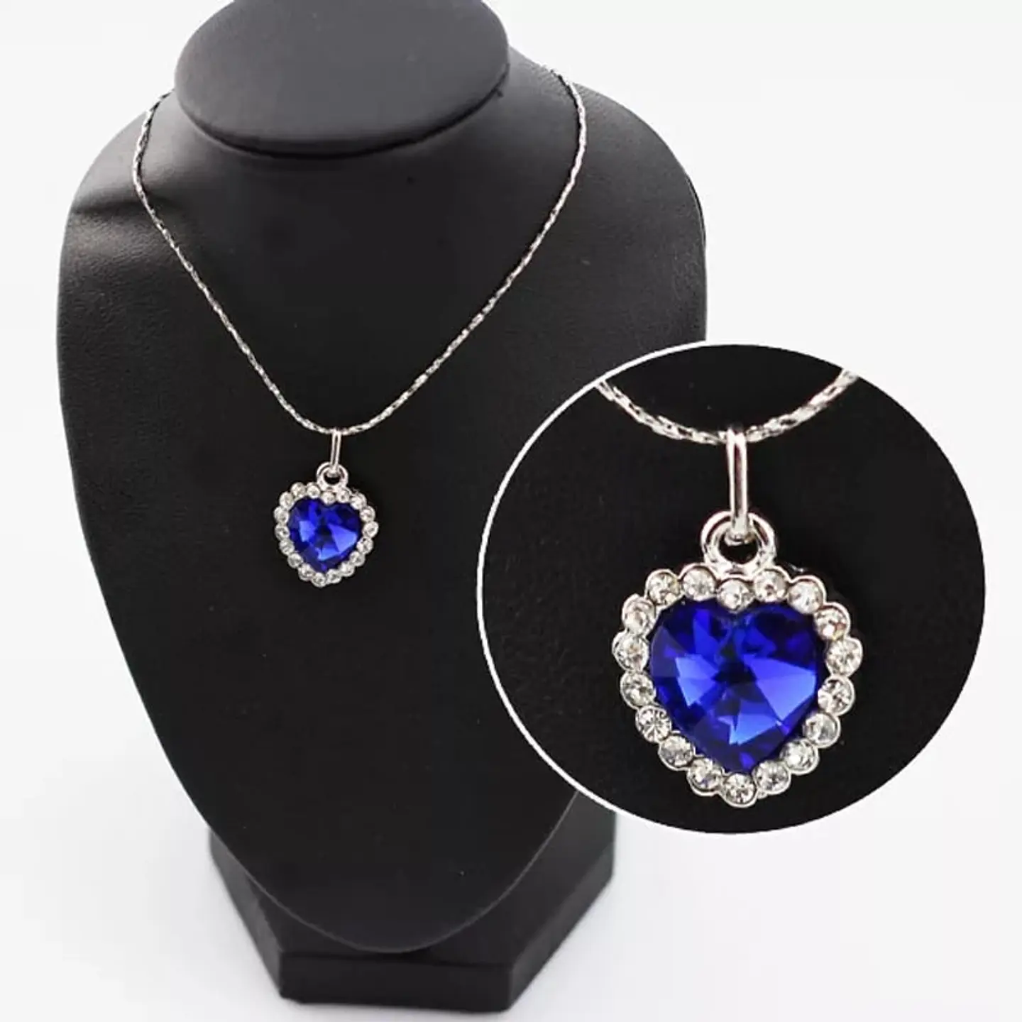 Conjunto Collar Aros Titanic Corazon Oceano 2