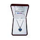 Collar Corazon Circon Azul Plateado - Miniatura 2