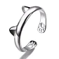 Anillo Orejas Gato Plateado - Miniatura 1