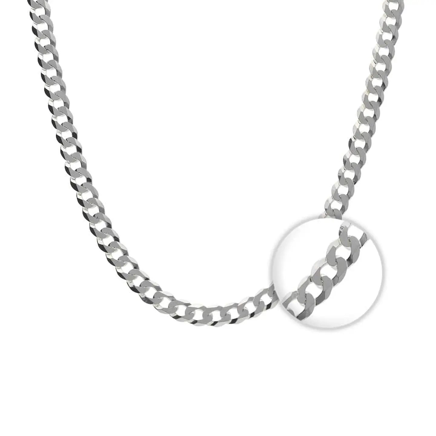 Cadena Plata 925 5mm 50cm Unisex Grumet 1