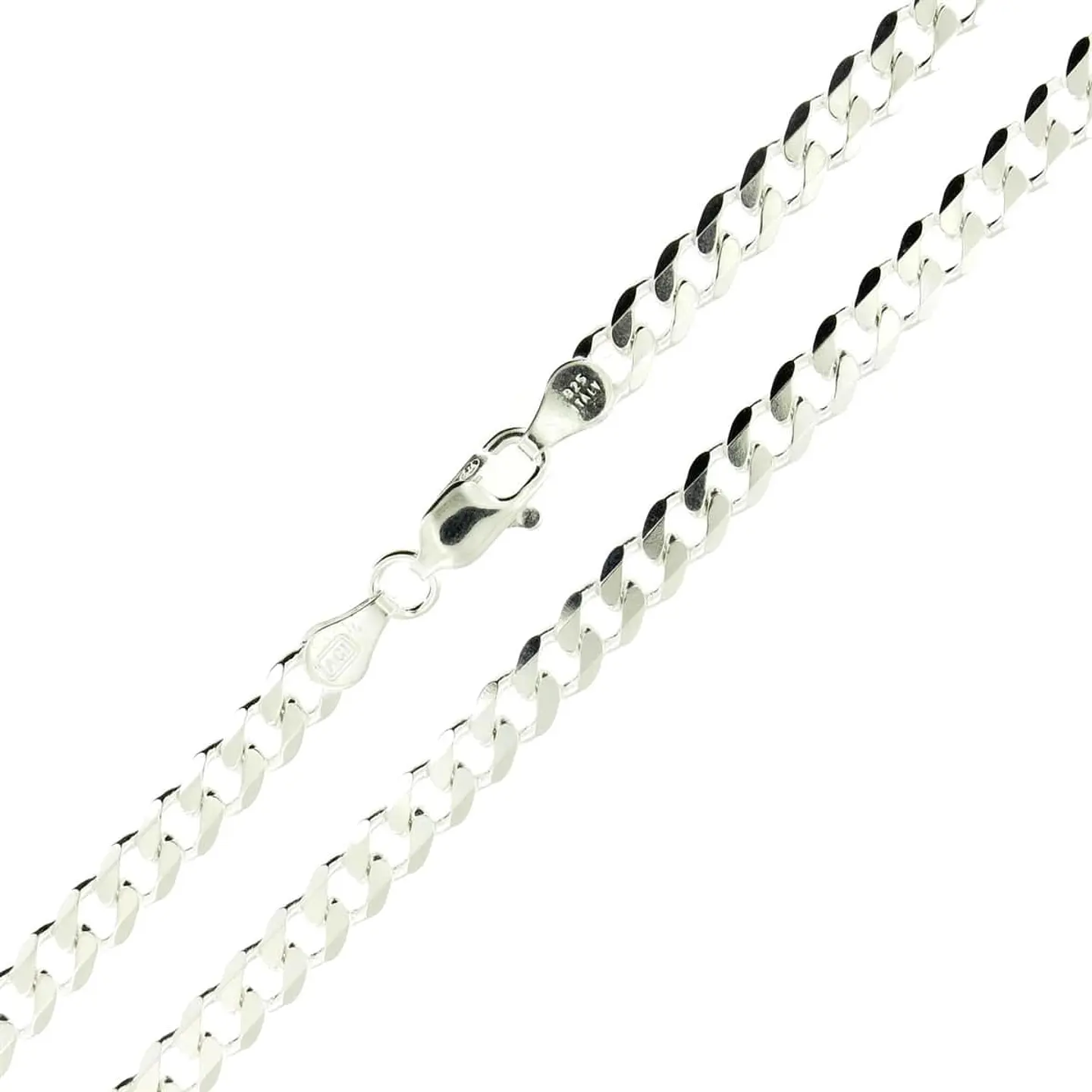 Cadena Plata 925 5mm 50cm Unisex Grumet 3