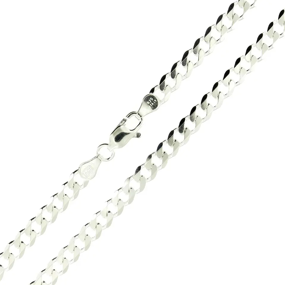 Cadena Plata 925 5mm 50cm Unisex Grumet 3