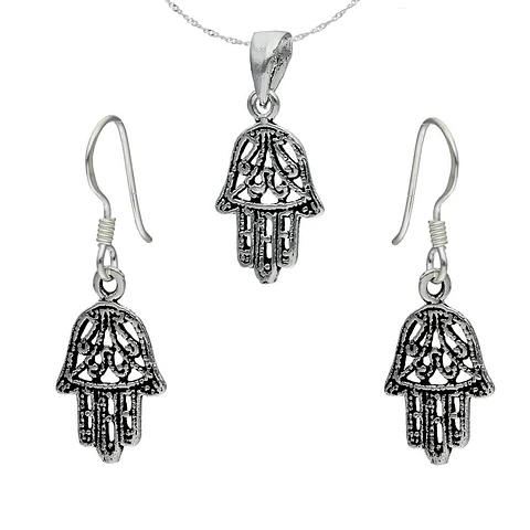 Conjunto Plata 925 Mano de Fatima