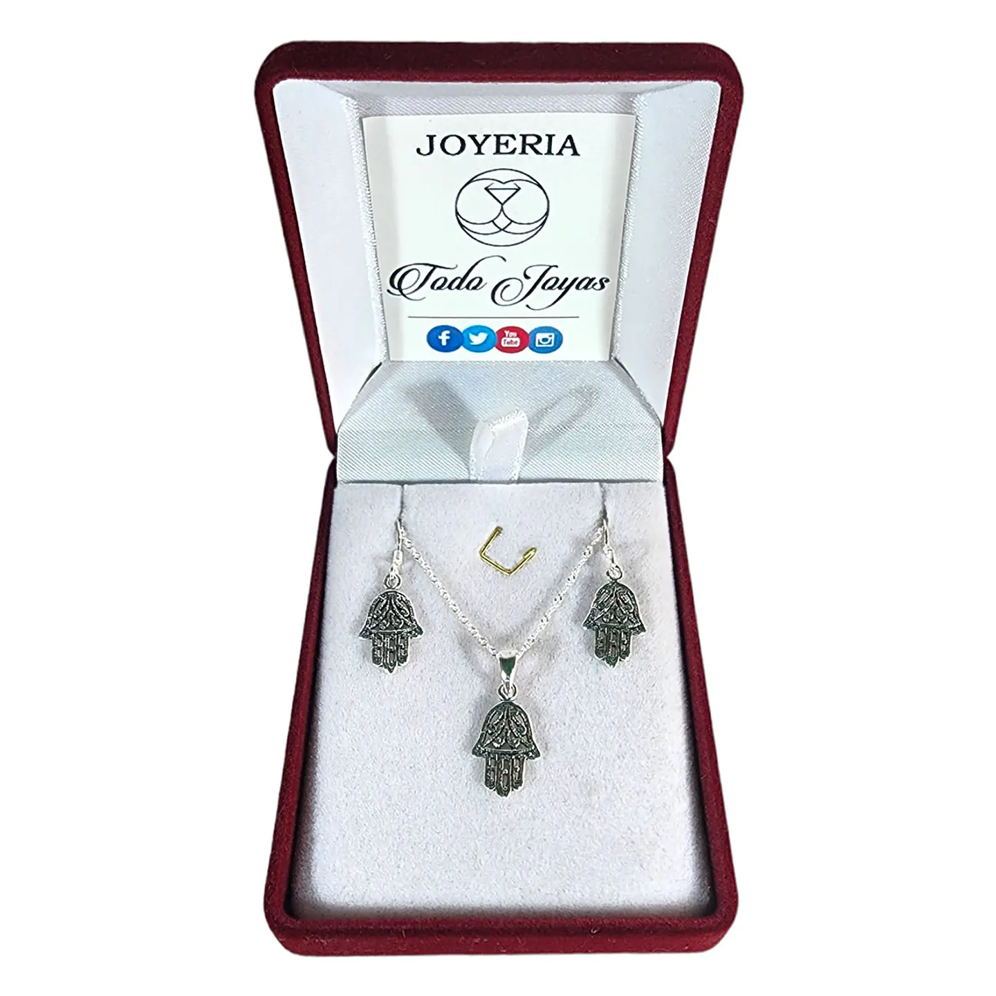 Conjunto Plata 925 Mano de Fatima 2