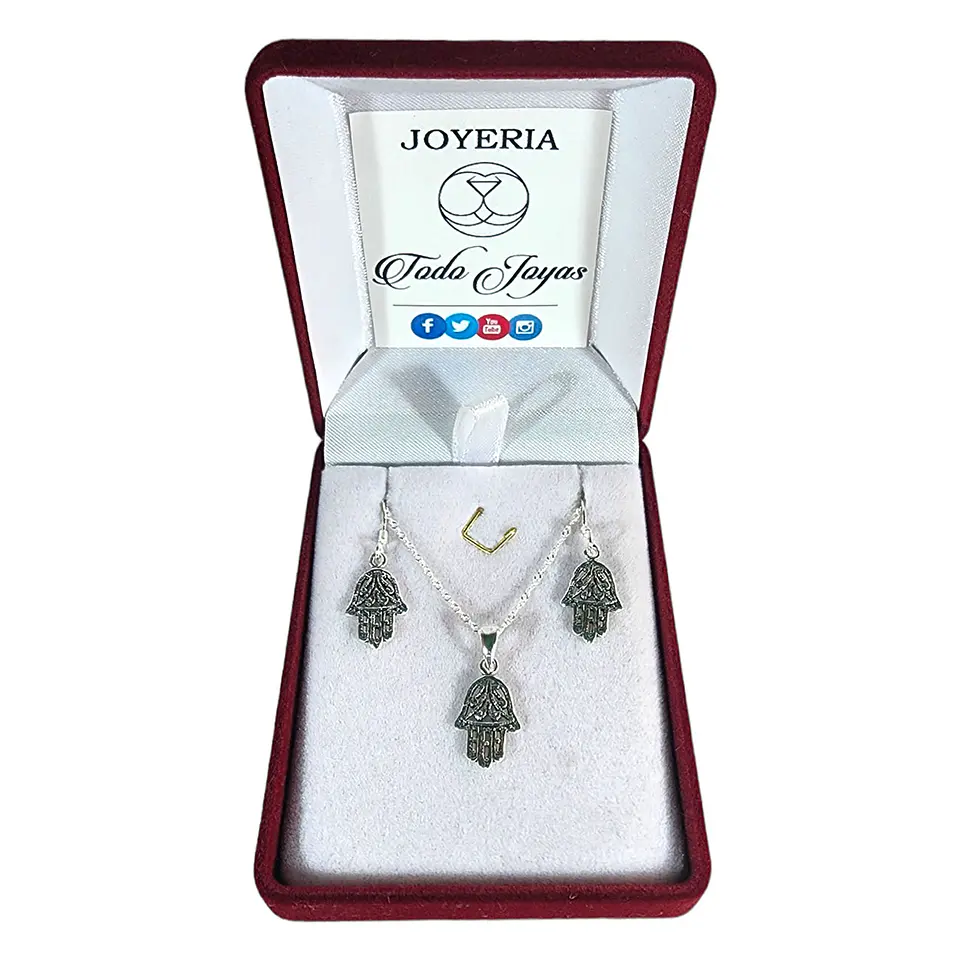 Conjunto Plata 925 Mano de Fatima 2