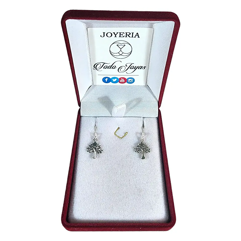 Aros Plata 925 Arbol Colgante 2