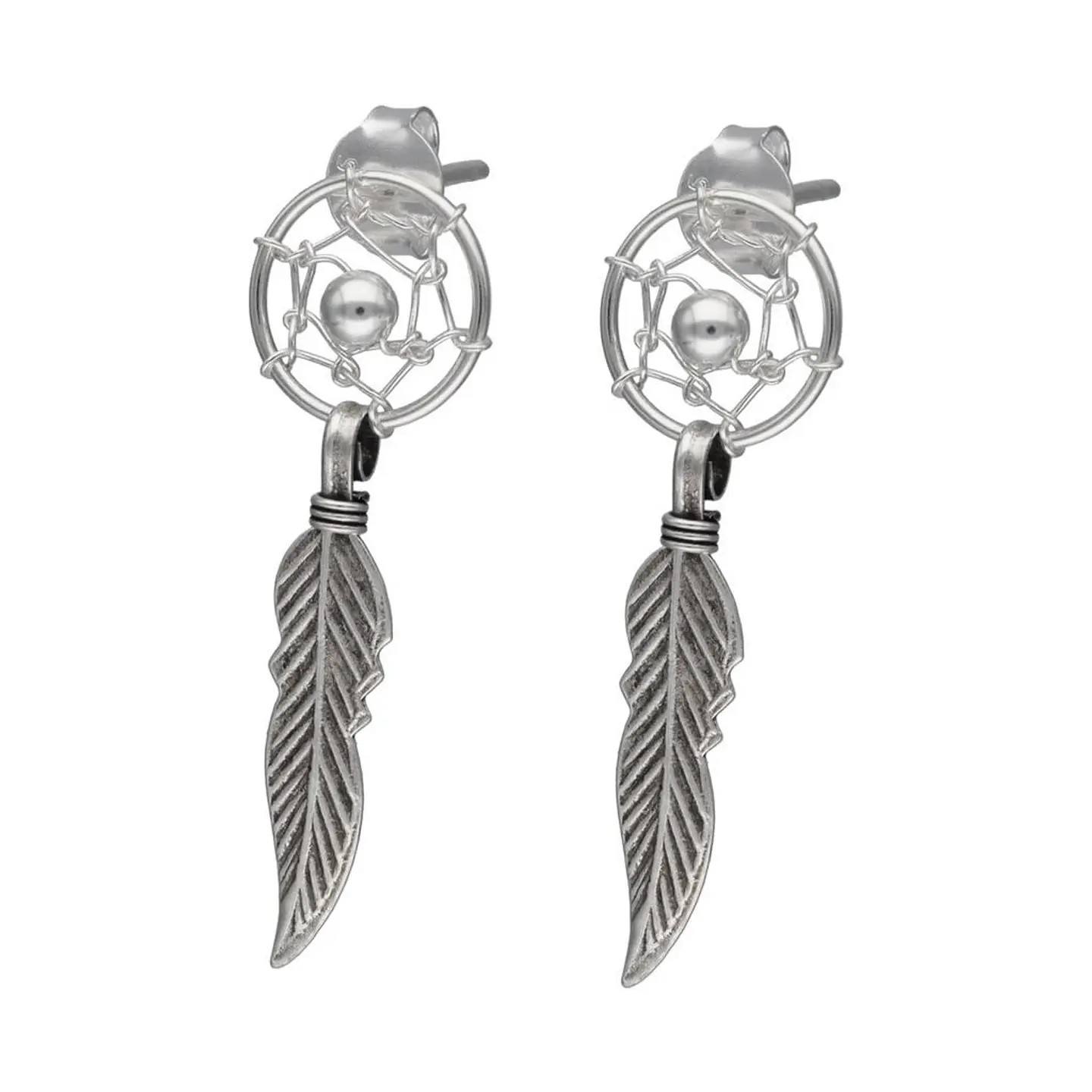 Aros Plata 925 Atrapa Sueños Pasador 1