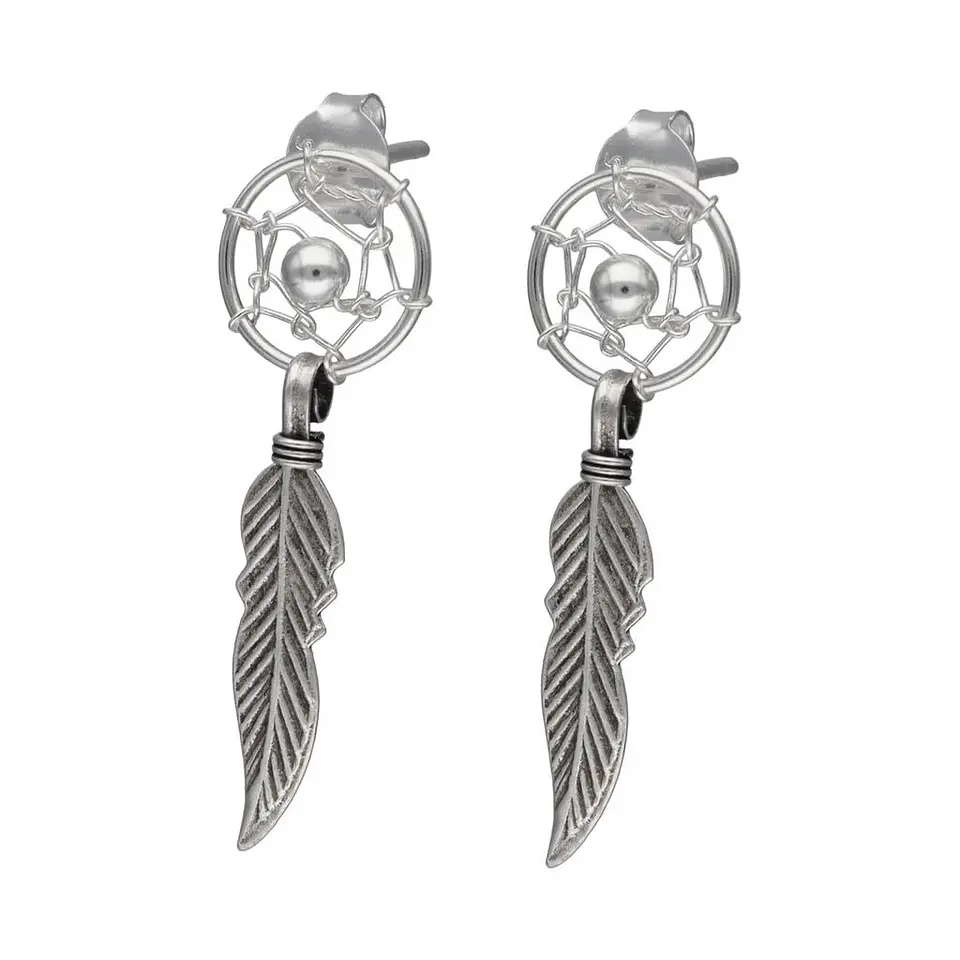 Aros Plata 925 Atrapa Sueños Pasador 1