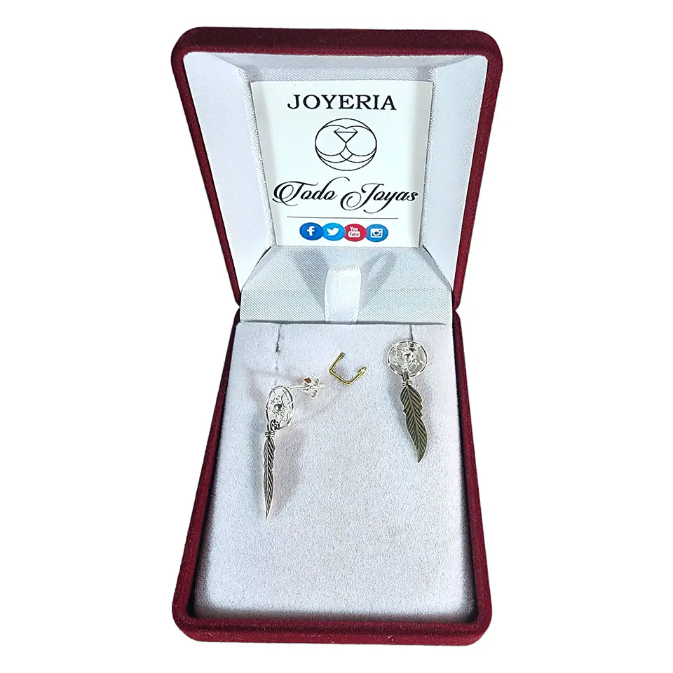Aros Plata 925 Atrapa Sueños Pasador 2