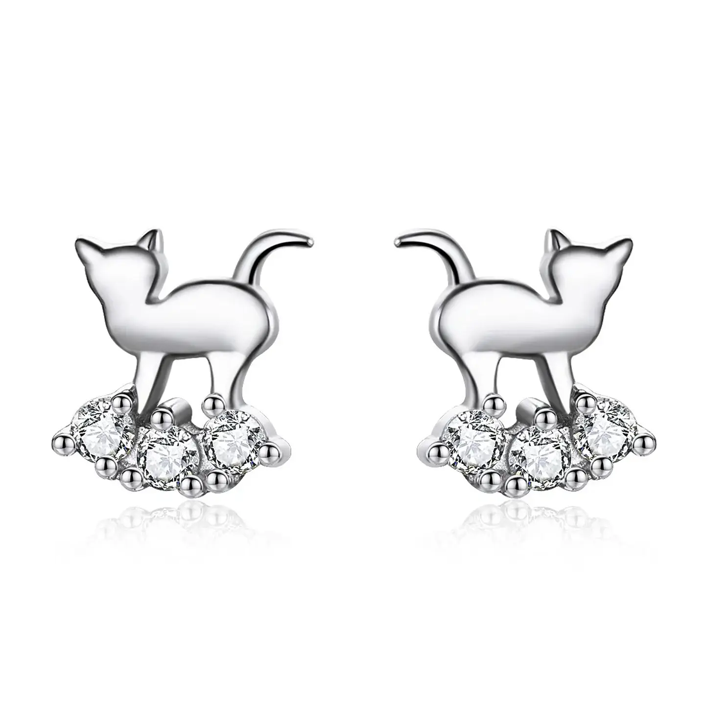 Aros Plata 925 Mini Gatitos 1