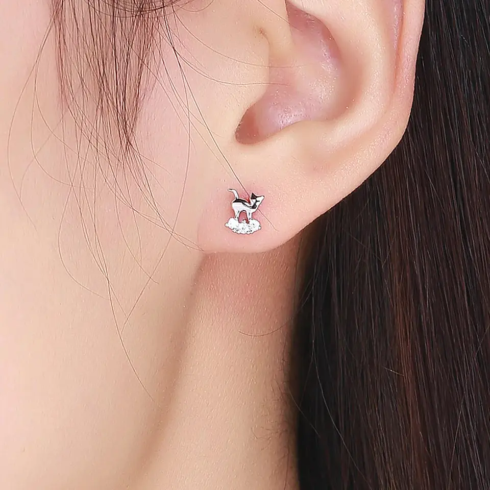 Aros Plata 925 Mini Gatitos 4