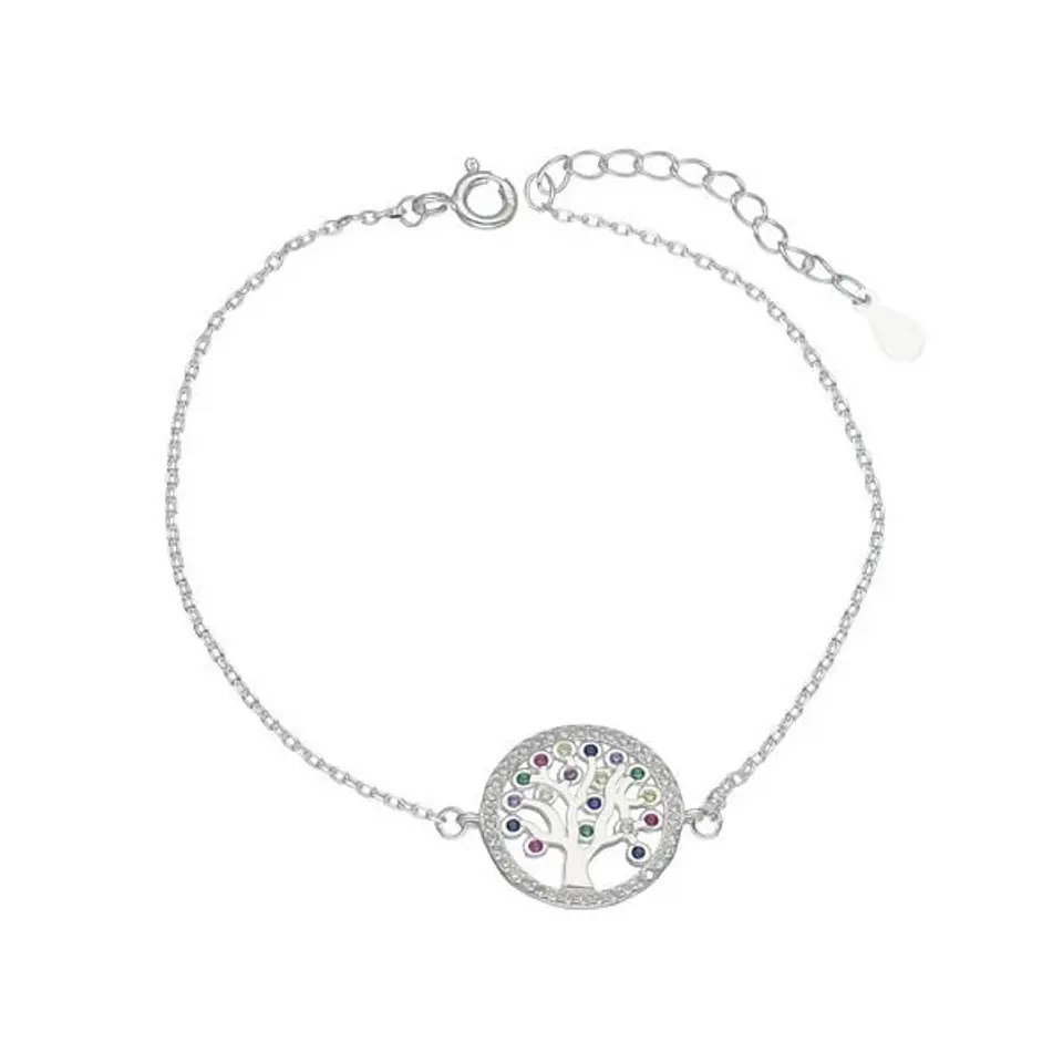 Pulsera Plata 925 Arbol Multicolor 1
