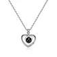 Collar Corazon Te Amo en 100 Idiomas Love Plateado - Miniatura 1