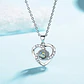 Collar Corazon Te Amo en 100 Idiomas Espiral Plateado - Miniatura 4