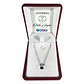 Collar Plata 925 Cinta y Cristal Azul Tornasol - Miniatura 2