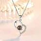 Collar Corazon Chic Te Amo en 100 Idiomas Plateado - Miniatura 5