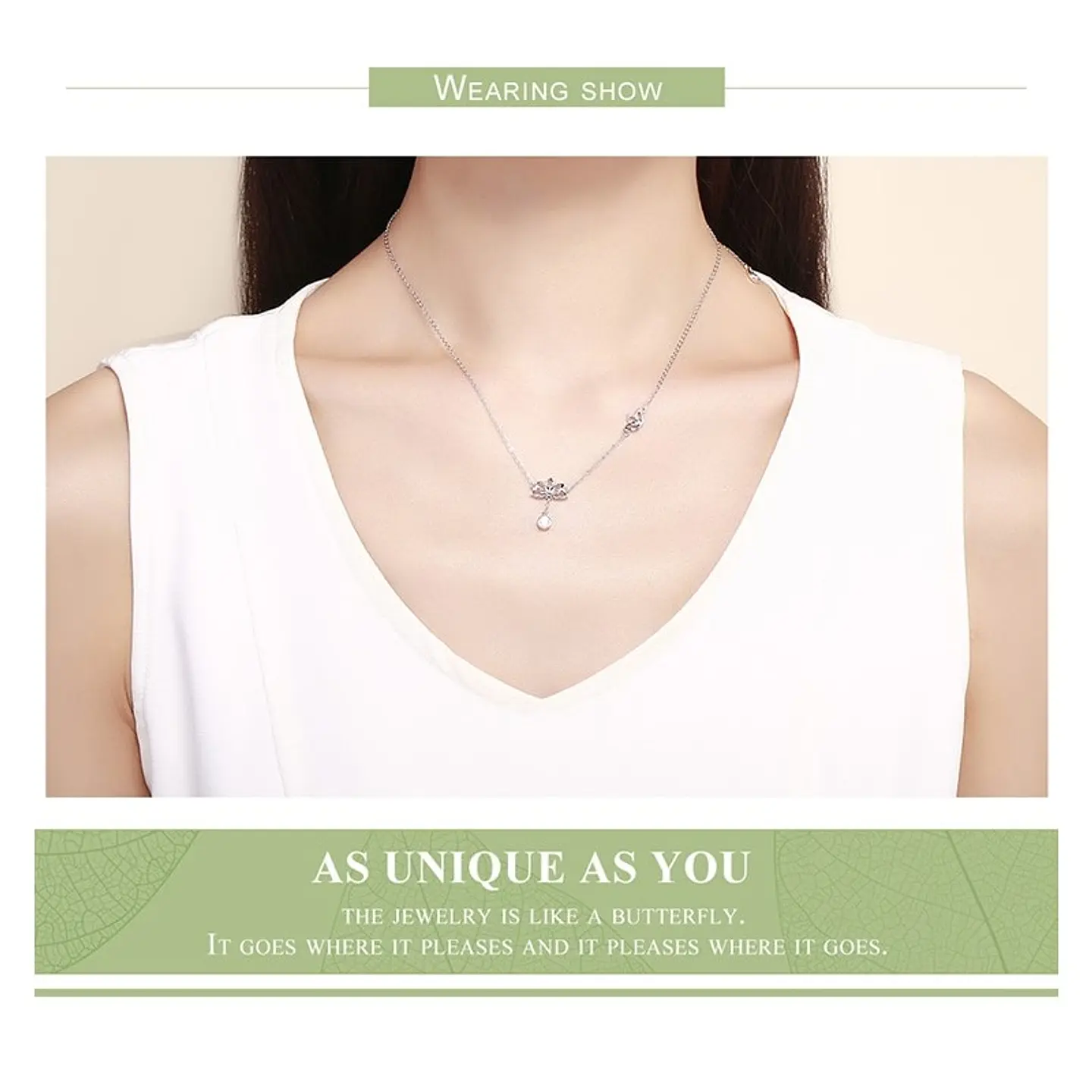 Collar Plata 925 Flor de Loto y Circon 5
