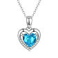 Collar Plata 925 Corazon Azul - Miniatura 1