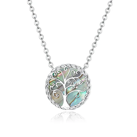 Collar Plata 925 Arbol Opal