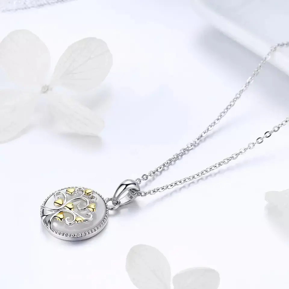 Collar Plata 925 Arbol Corazones 4