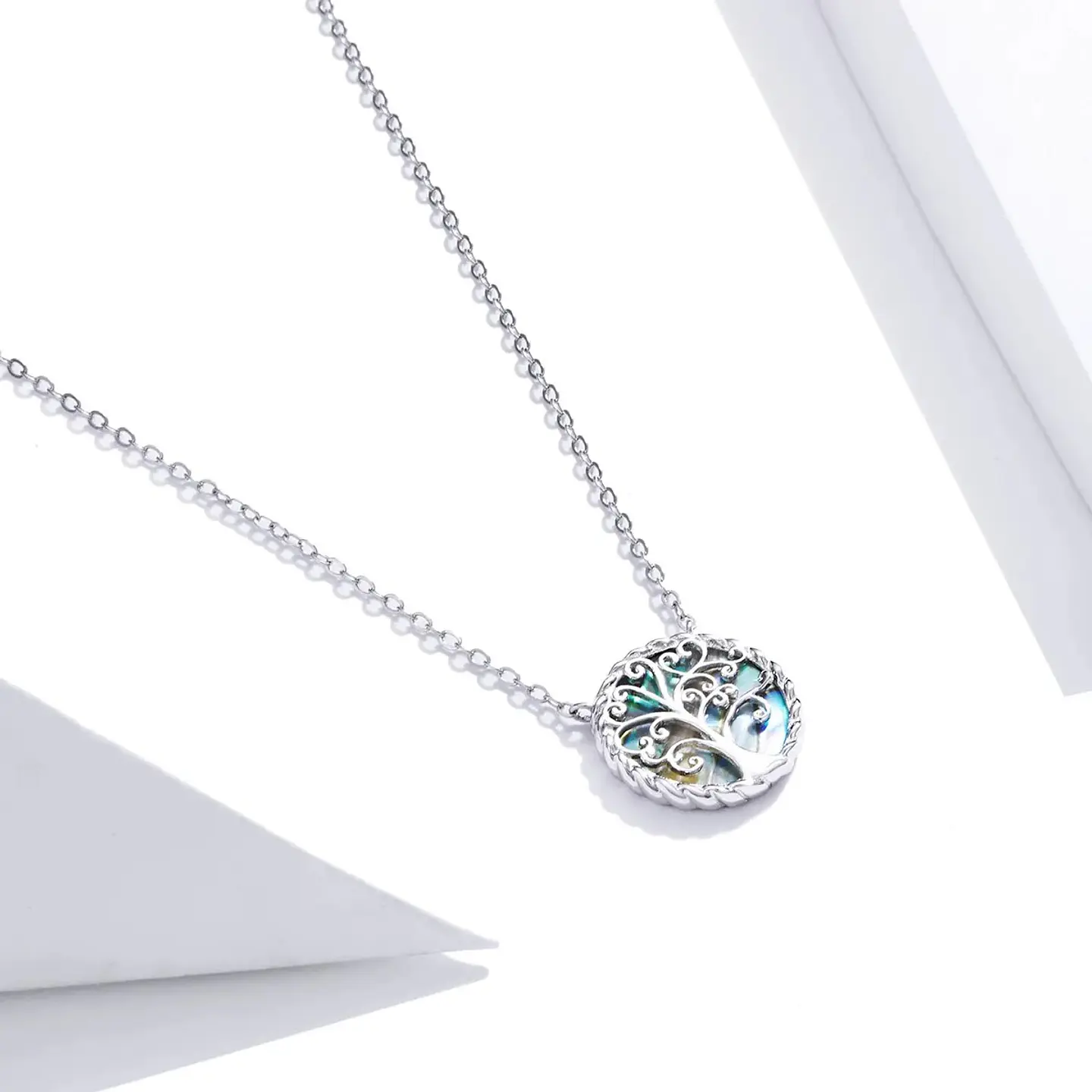 Collar Plata 925 Arbol Opal 4