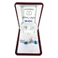 Aros Plata 925 Colgante Flor Turquesa - Miniatura 2