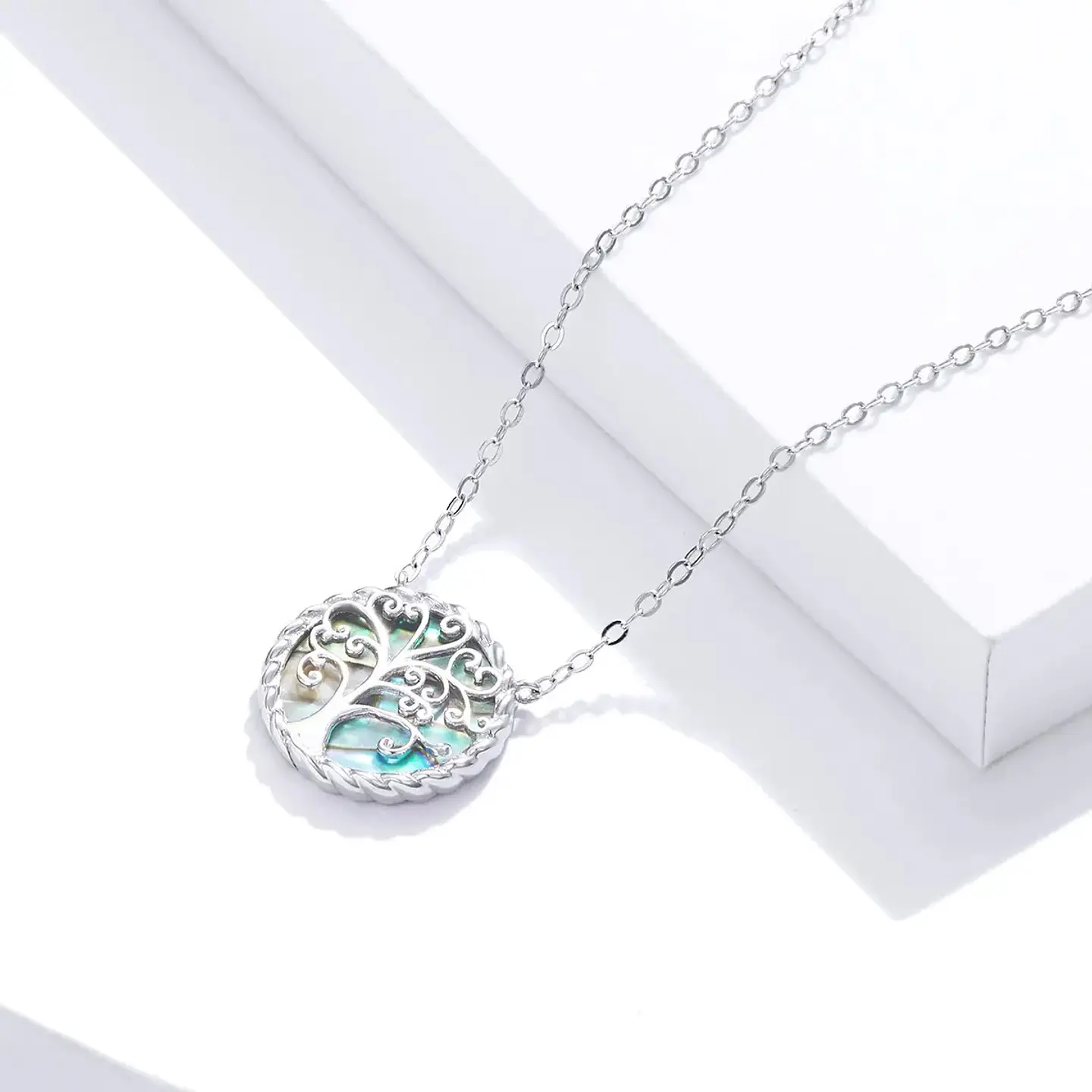 Collar Plata 925 Arbol Opal 5