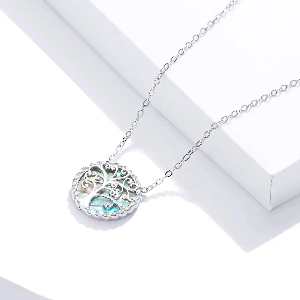 Collar Plata 925 Arbol Opal 5
