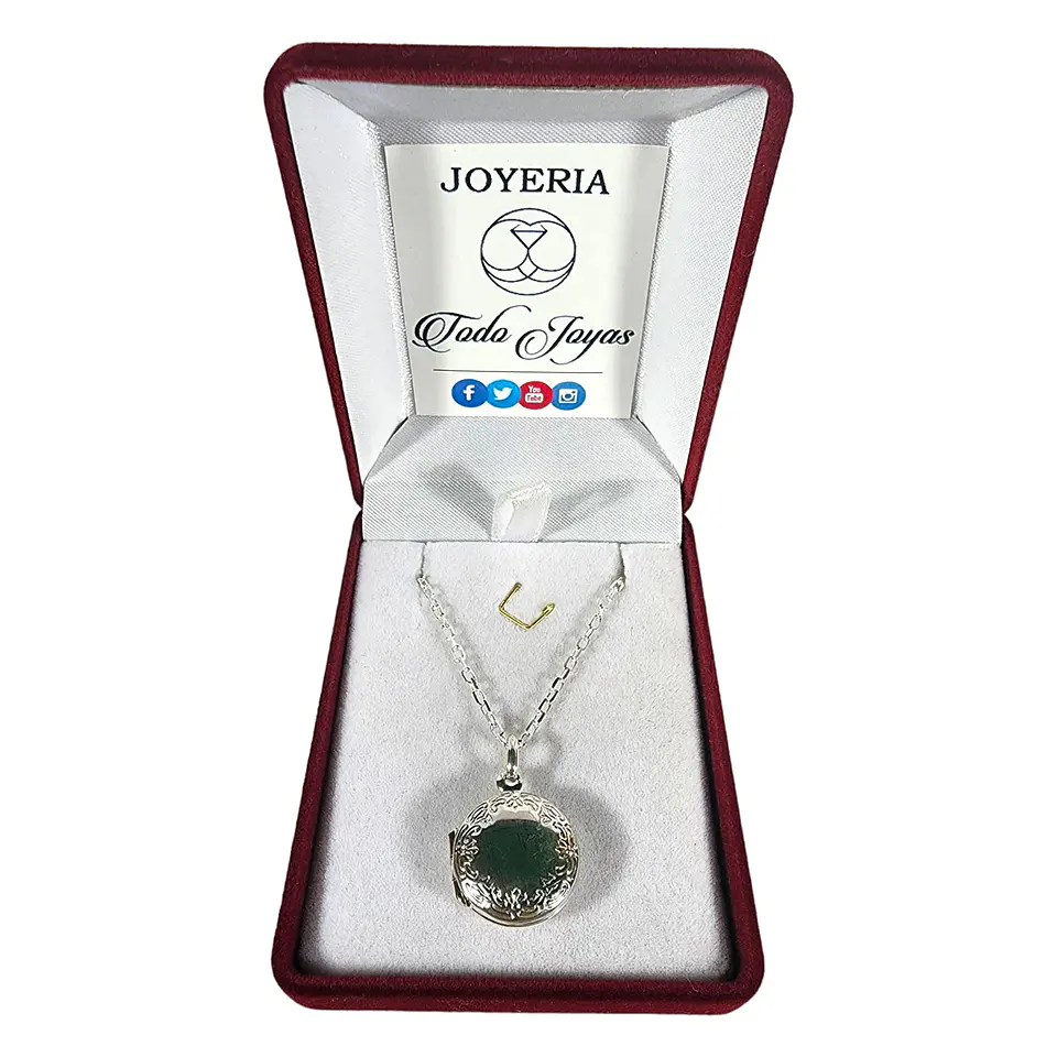 Collar Relicario Plata 925 Circular 2