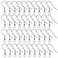 Pack 200 Ganchos Para Aros Plateados Bolita - Miniatura 3