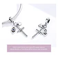 Charm Dije Plata 925 Cruz Ojo Turco - Miniatura 3