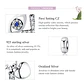 Charm Dije Plata 925 Cruz Ojo Turco - Miniatura 4