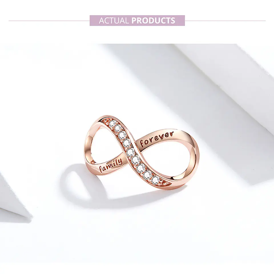 Charm Dije Plata 925 Infinito Rose Gold 2